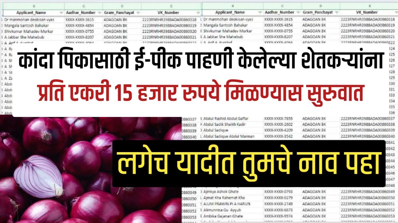 Onion subsidy scheme